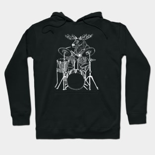 SEEMBO Moose Playing Drums Drummer Drumming Music Fun Band Hoodie